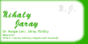 mihaly jaray business card