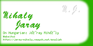 mihaly jaray business card
